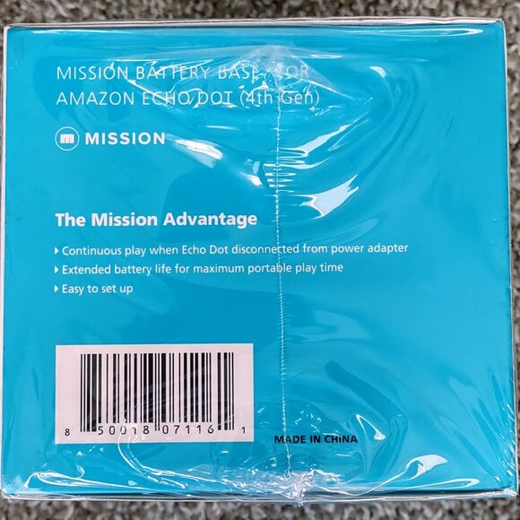 [New] Mission Battery Base‎ for Amazon Echo Dot (4th Gen) - Picture 5 of 6
